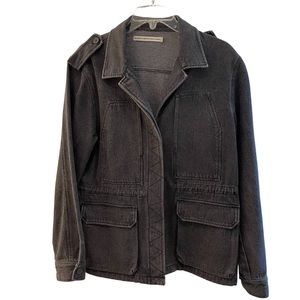 Heavy weight black denim jacket.